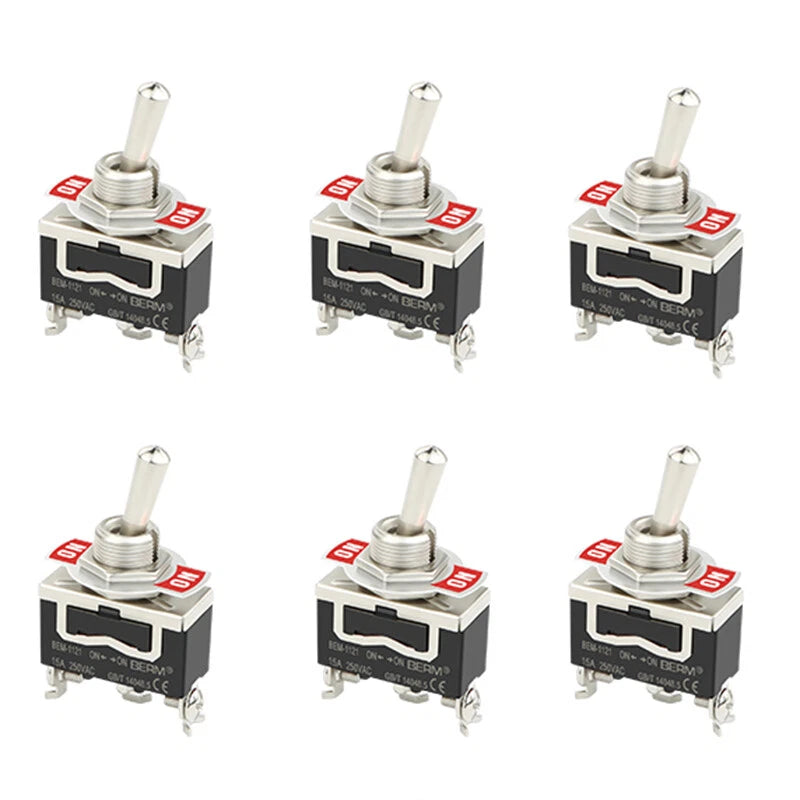 Toggle Rocker Switch 3-Pin 2-Position ON-ON 15A 250V AC — BEM-1121