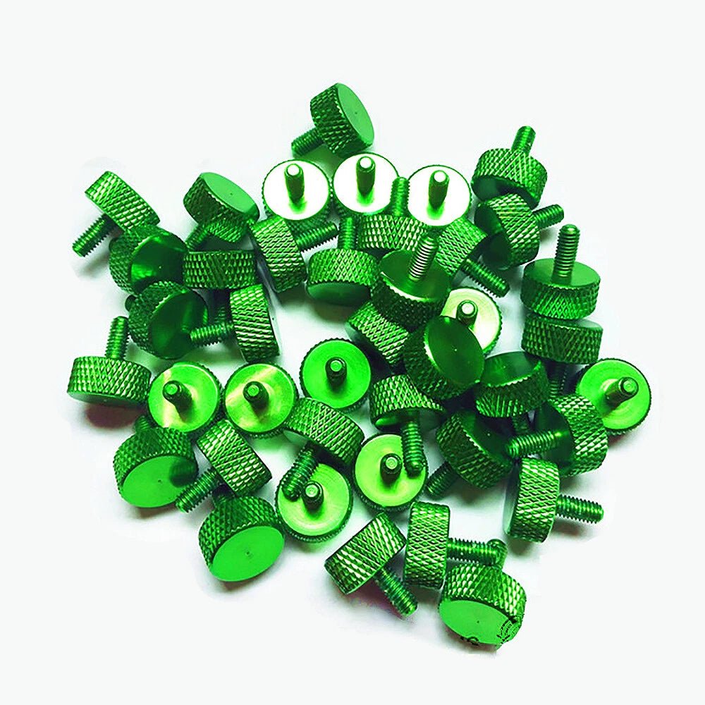 M3 Knurled Thumb Screws – Aluminium Mesh Hand Grip Knob Bolts, 35/40mm Thread Lengths (Anodised Colours) - HomeDIYer