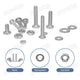 1140-Piece Phillips Pan Head Machine Screw, Nut & Washer Set – 304 Stainless Steel, #4 #6 #8 #10 (Imperial)