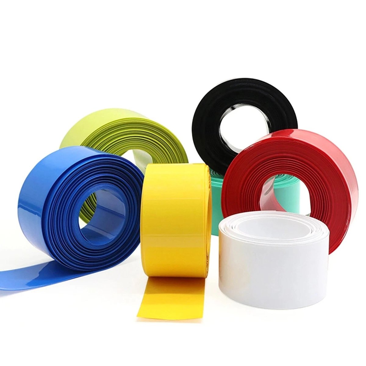 PVC Heat Shrink Tubing — Electrical Insulation & Battery Pack Wrap (7mm–500mm, White/Black/Clear/Green) - HomeDIYer