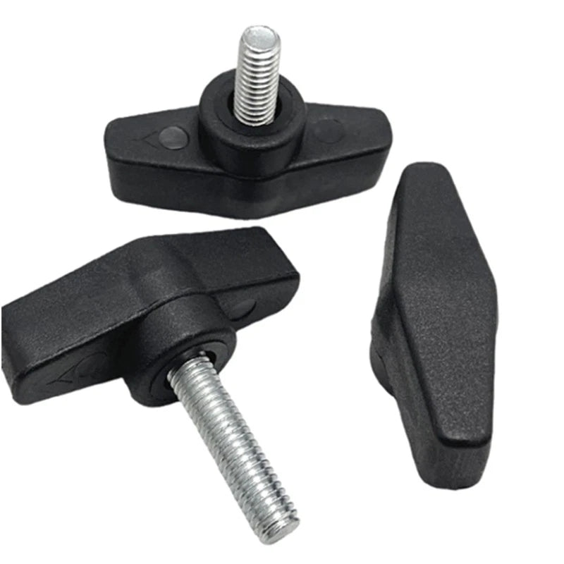 Tee Wing Knobs Thumb Screws M8 M10 Standard Male Thread Plastic T Knobs D=55mm