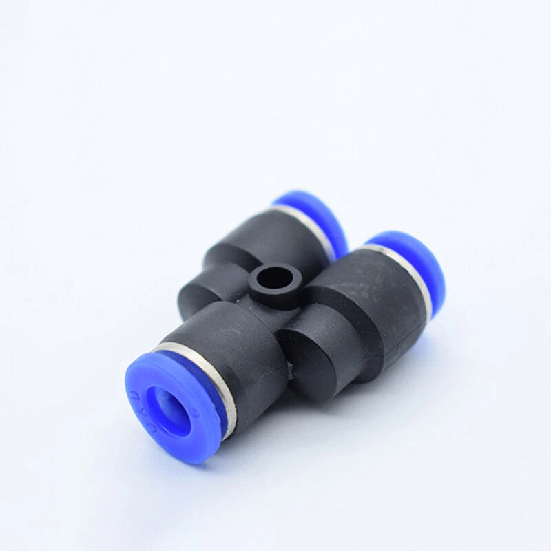 Pneumatic Y Splitter 3-Way Air Hose Fitting — Push-to-Connect, 4mm to 16mm