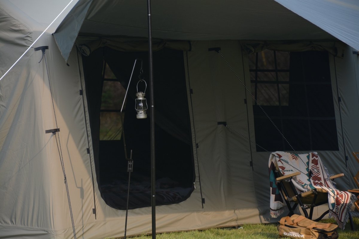 9.8 x13ft with canopy, Inflatable Camping Tents with Hand Pump, Air Glamping Tents, Easy Setup Waterproof and Windproof Blow up Tent Army Green - HomeDIYer