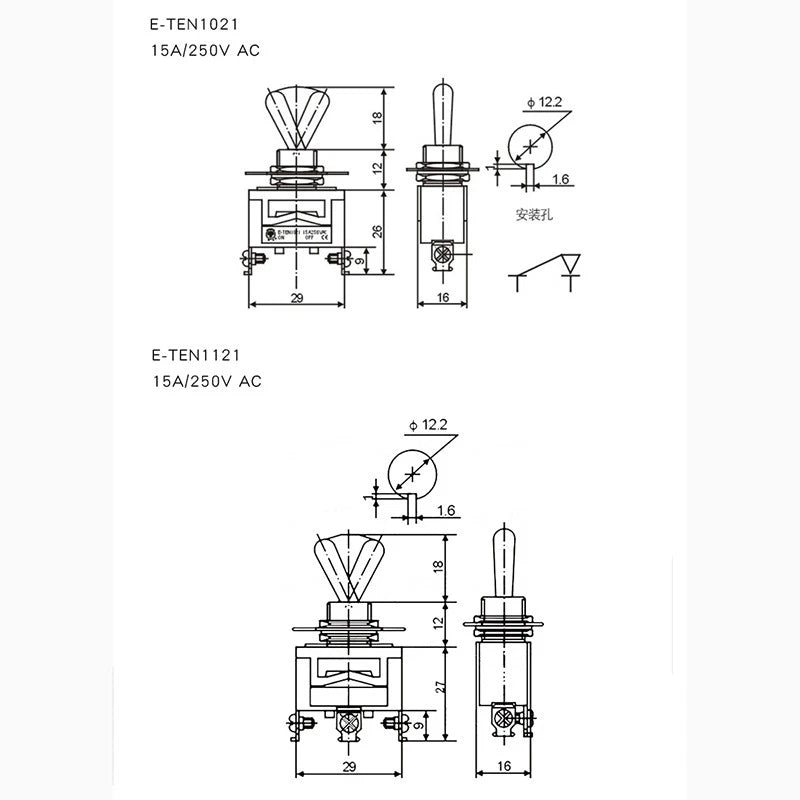 Mini Toggle Switch — ON-OFF / ON-ON / ON-OFF-ON, 2 3 4 6 Pin, for Dashboard & DIY Projects