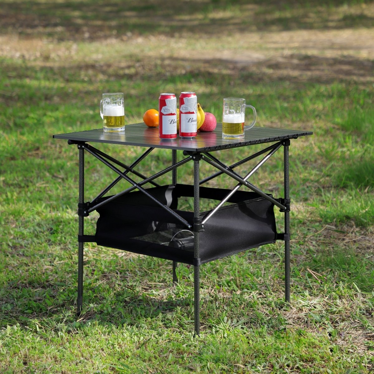 1 - Piece Folding Outdoor Table with Storage & Carry Bag - HomeDIYer