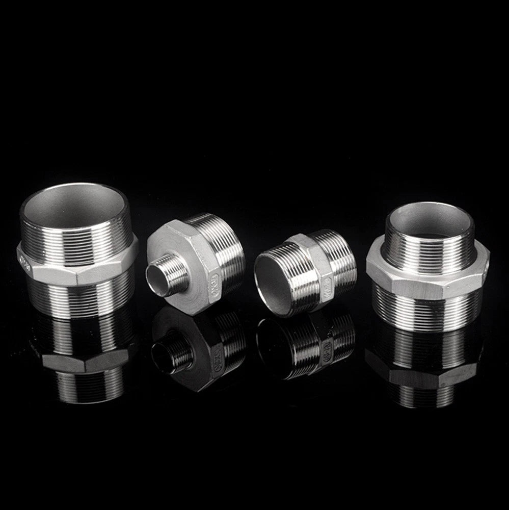 Stainless Steel Threaded Pipe Reducer Nipple — BSP Male to Male Fitting