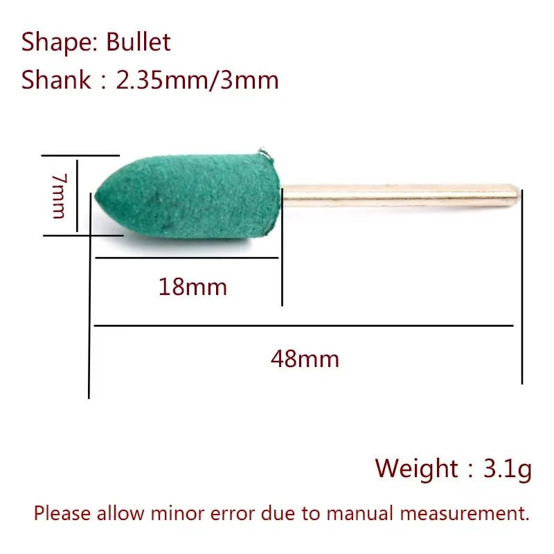 Rubber Mounted Point Grinding Head 2.35/3mm Shank Assorted Special for Mould Finish Polish Grinder Dremel Rotary Tools - HomeDIYer