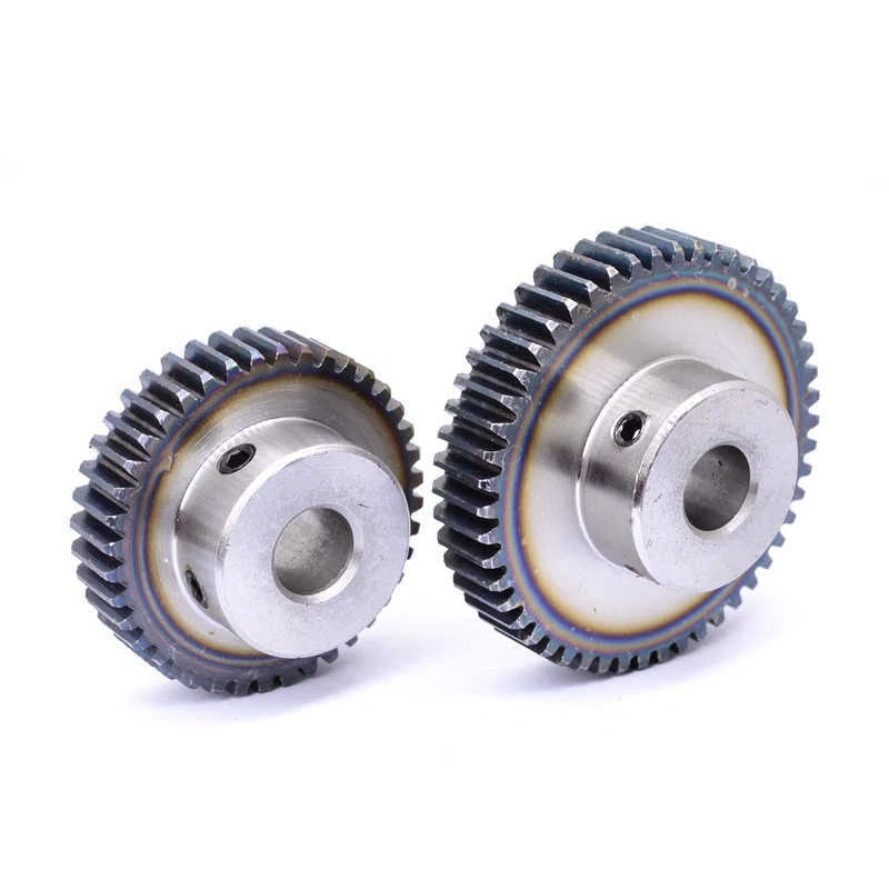Spur Gears 1 Mod Transmission Gear With Step 45# Steel Pinion Motor Gear 45T~80T