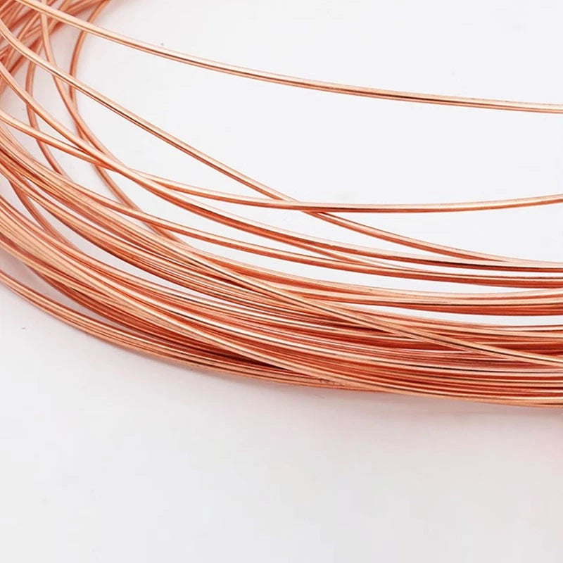 99.9% Round Copper Wire T2 Solid Bare Uncoated 0.2mm to 3.0mm Diameter By Metre