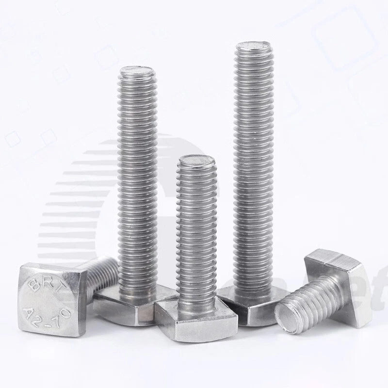 M4 T - Bolts for T - Slot Aluminum Extrusion — Square Head Stainless Steel 304 (A2), M4×12mm to M4×30mm - HomeDIYer