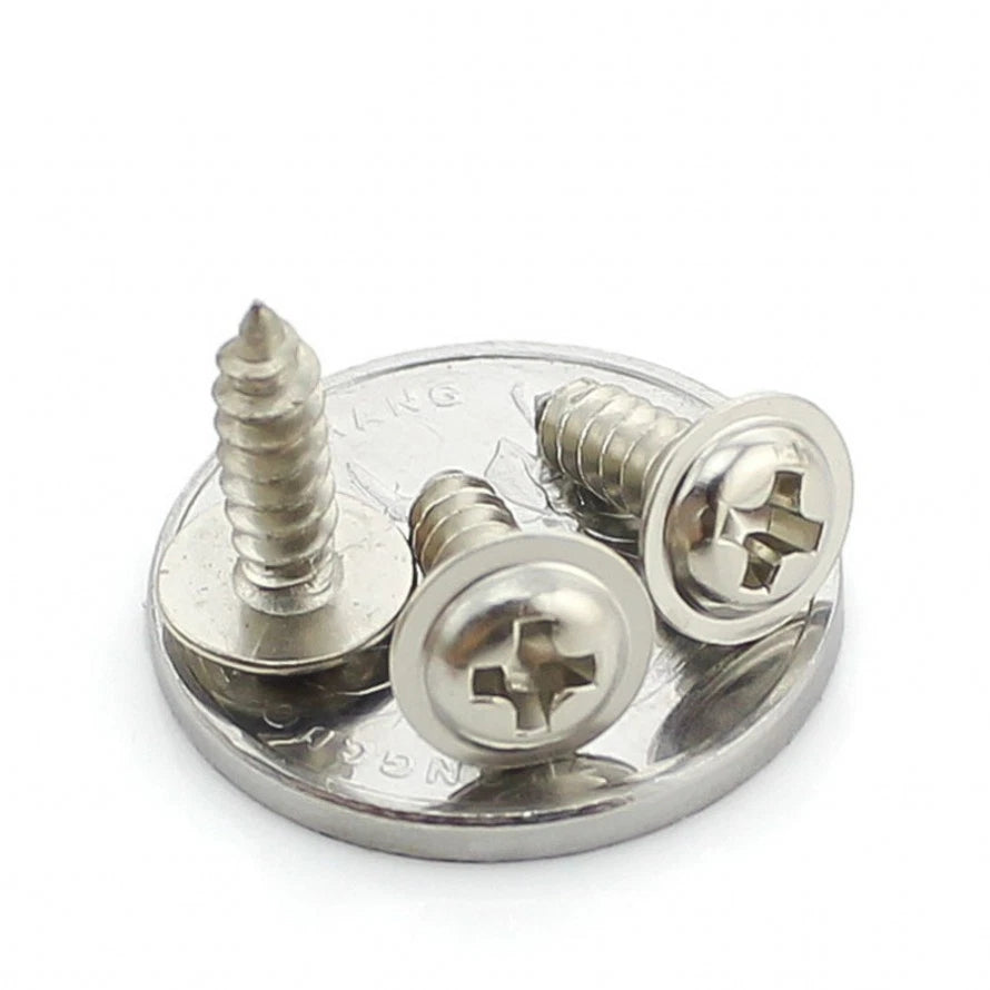 M1.7 M2 M2.3 M2.6 Round Head Washer Self Tapping Screws – Nickel Plated Carbon Steel