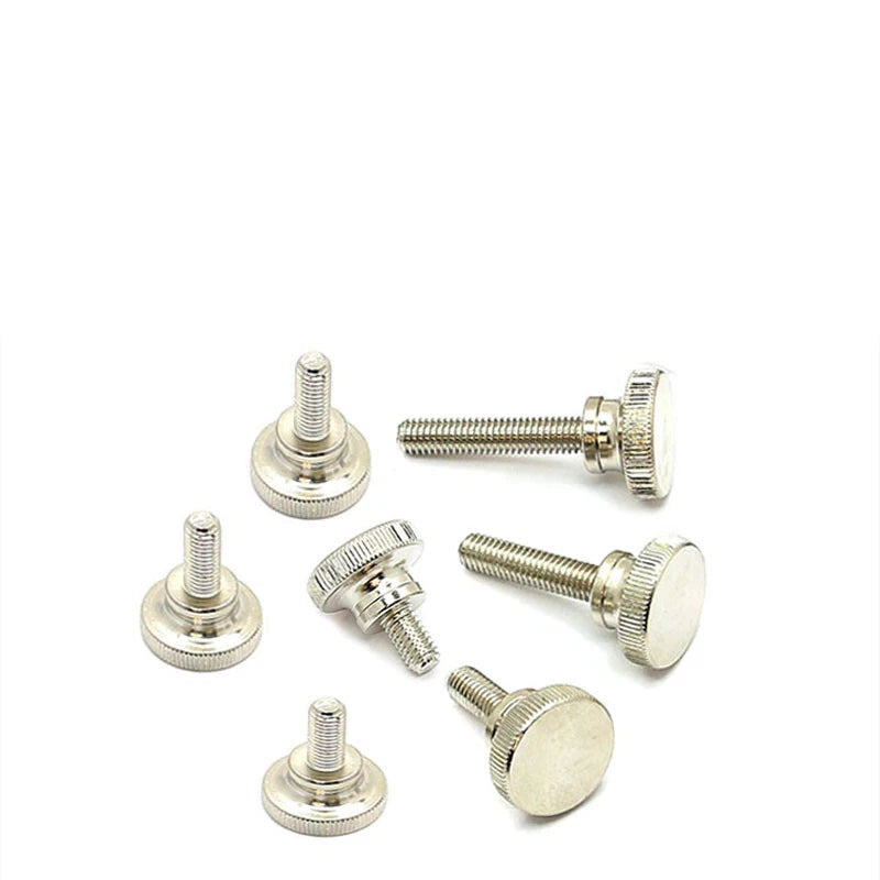 M4 Knurled Screws Length 5/6/8/10/12~30mm Thumb Bolt Carbon Steel Nickel Plated
