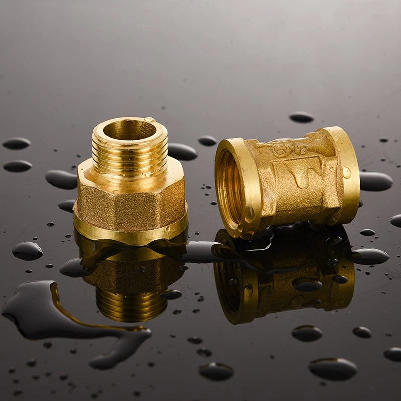 Brass Threaded Pipe Fittings 1/2" & 3/4" — Tee, Elbow, Joint, Cross, Cap & More