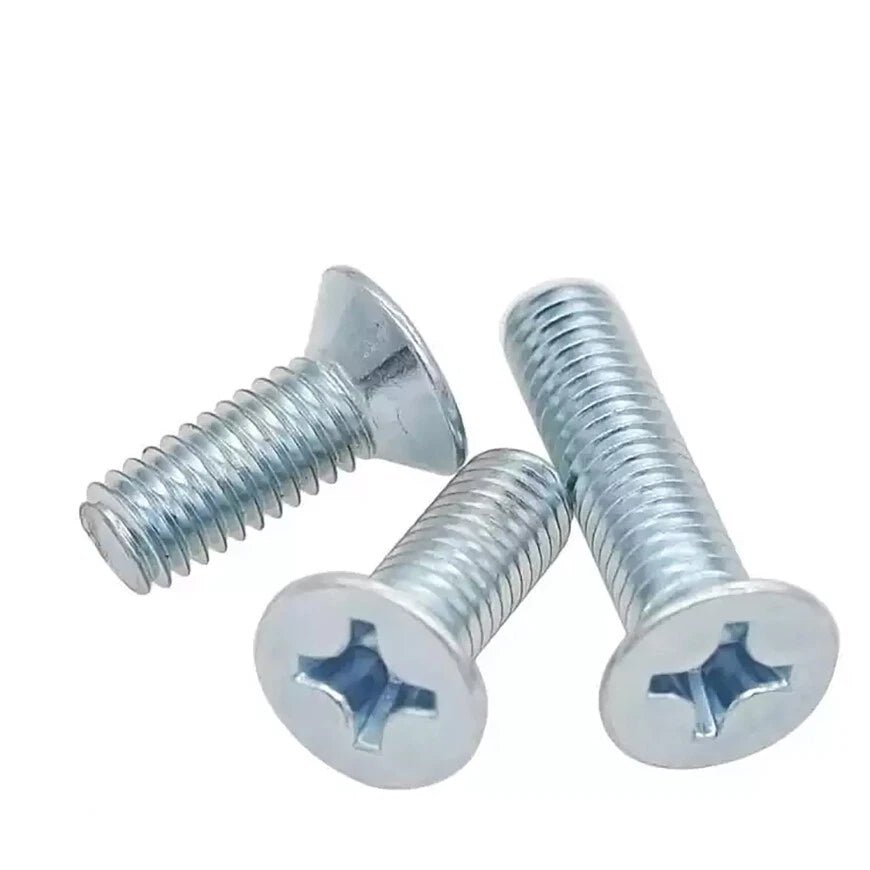 M4 M5 M6 Blue Zinc Plated Phillips Flat Head Machine Screws | Countersunk Bolts - HomeDIYer