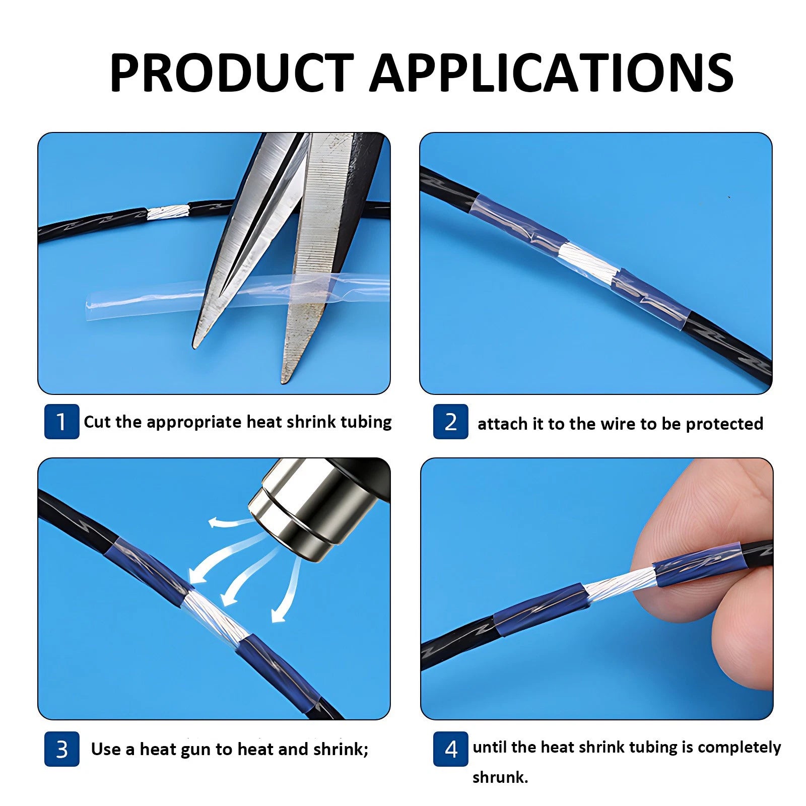 Clear PTFE 4:1 Heat Shrink Tubing — 260°C High Temp, φ0.5mm–φ40mm