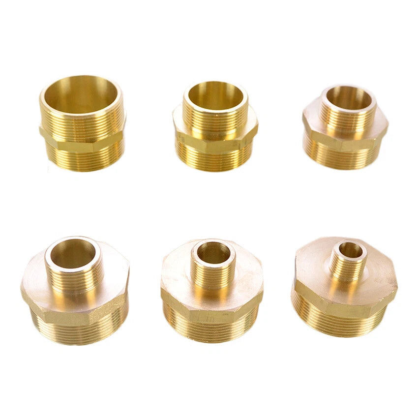 BSP Male Thread Reducer Nipple — Brass Pipe Fitting Connector Adapter