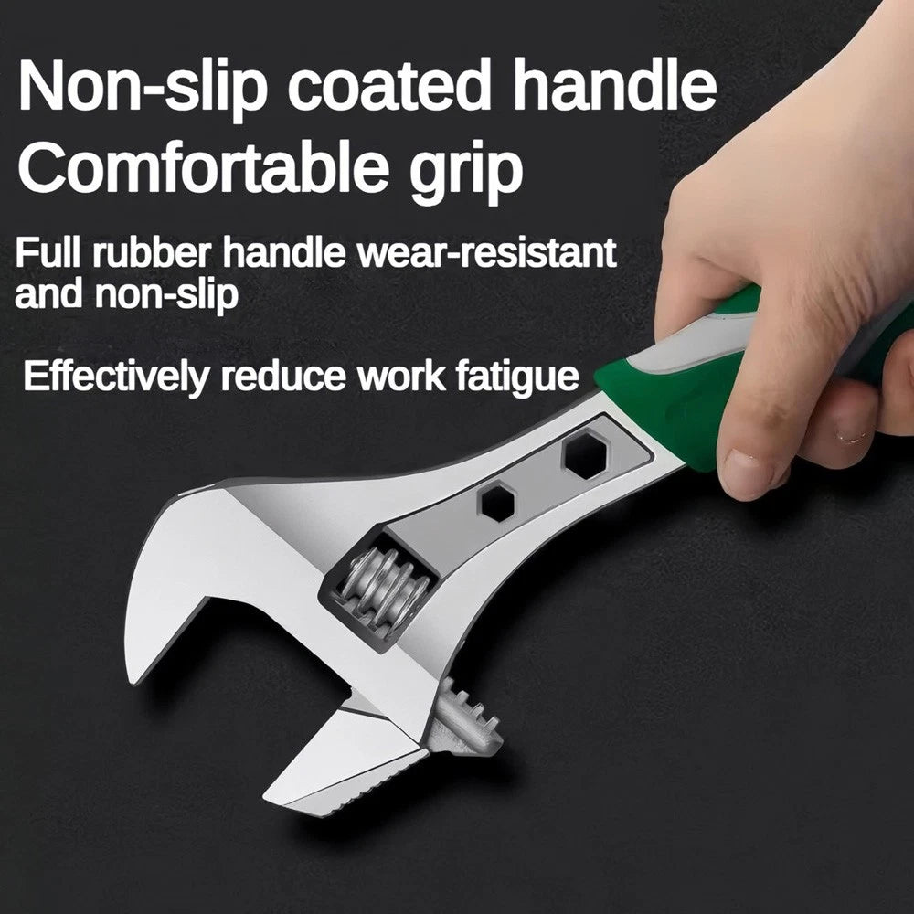 Adjustable Spanner Wrench 6" 8" To 24" Garage Tool Soft Grip Handle Metric Scale
