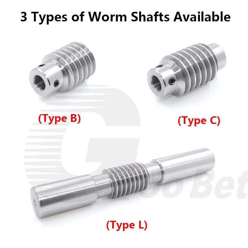 Module 1.5 Steel Worm Shaft, Brass Worm Gear Wheel 20/25/30/40 Tooth, Precision