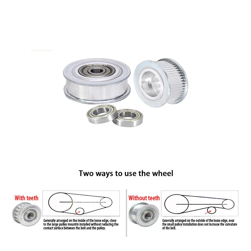 HTD 3M Timing Belt Pulley Idler Pulley 15-35T, Bore 3-17mm, for CNC, 3D Printer
