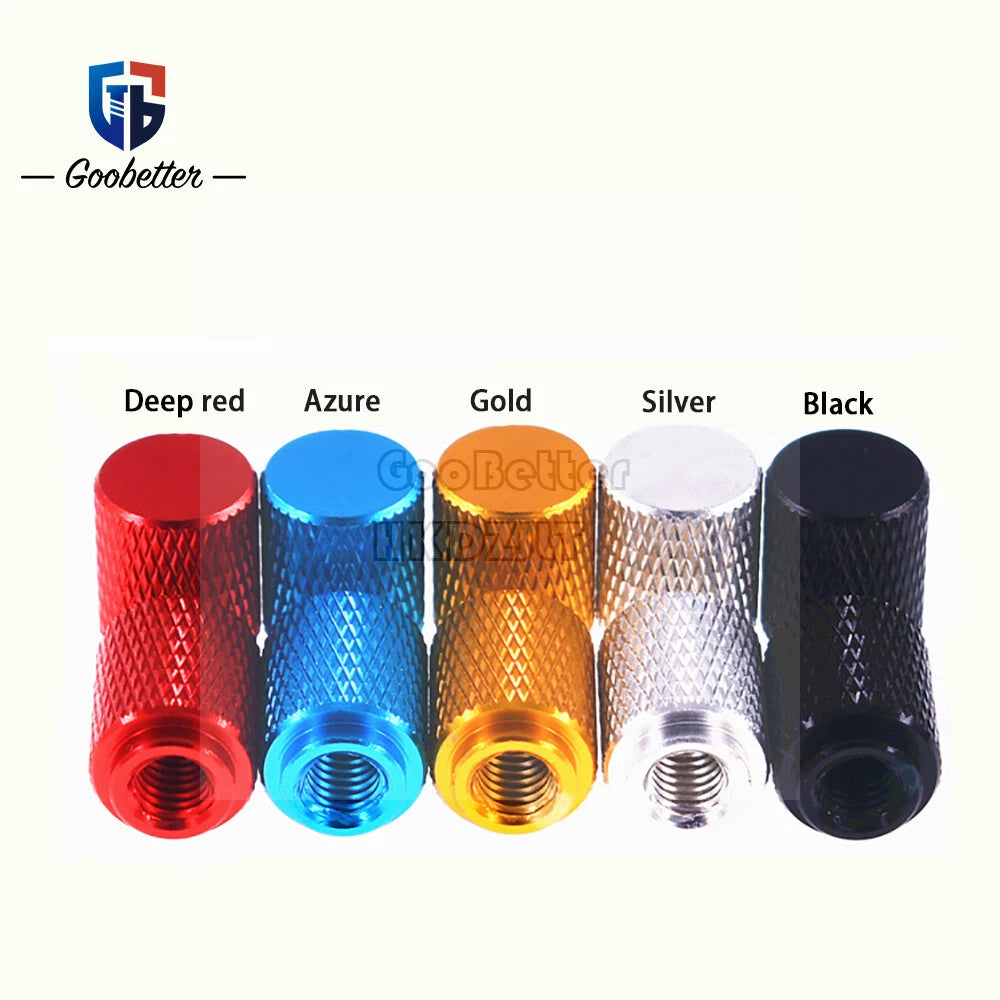 M6 Knurled Thumb Screws Stainless Steel + Colour Aluminum Hand Grip Knob Bolts