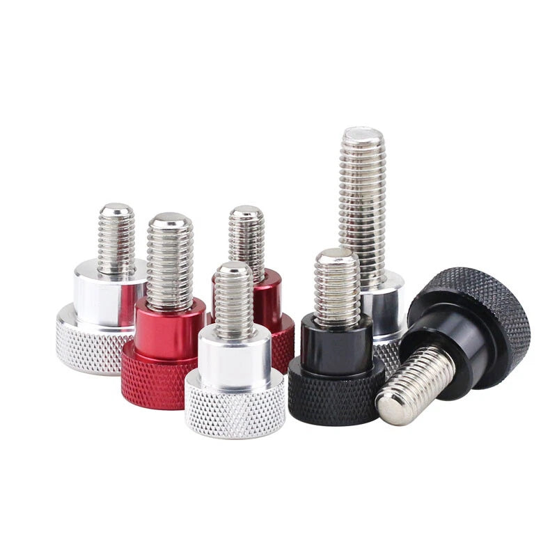 Knurled Thumb Screws Aluminium Handle + Stainless Rod Hand Grip Knob Bolt M8 M10