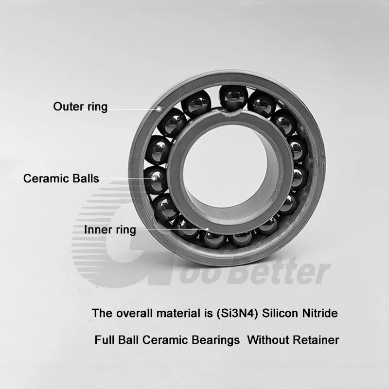 Si3N4 Silicon Nitride Roller Bearing Full Ball Ceramic Bearings Bore 6mm-50mm