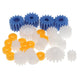 22pcs Mixed Plastic Toothed Wheels Worm Crown Gears Toy Robot Part 2MM - 4MM