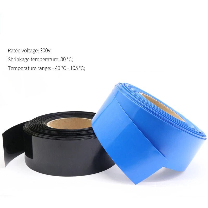 PVC Heat Shrink Tubing – Battery Wrap & Wire Sleeving | Clear, Black, Blue - HomeDIYer