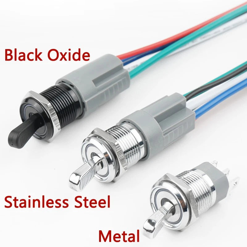 Waterproof Metal Push Button Switch – 3-6V & 12-24V, LED Indicator, Metal & Stainless Steel