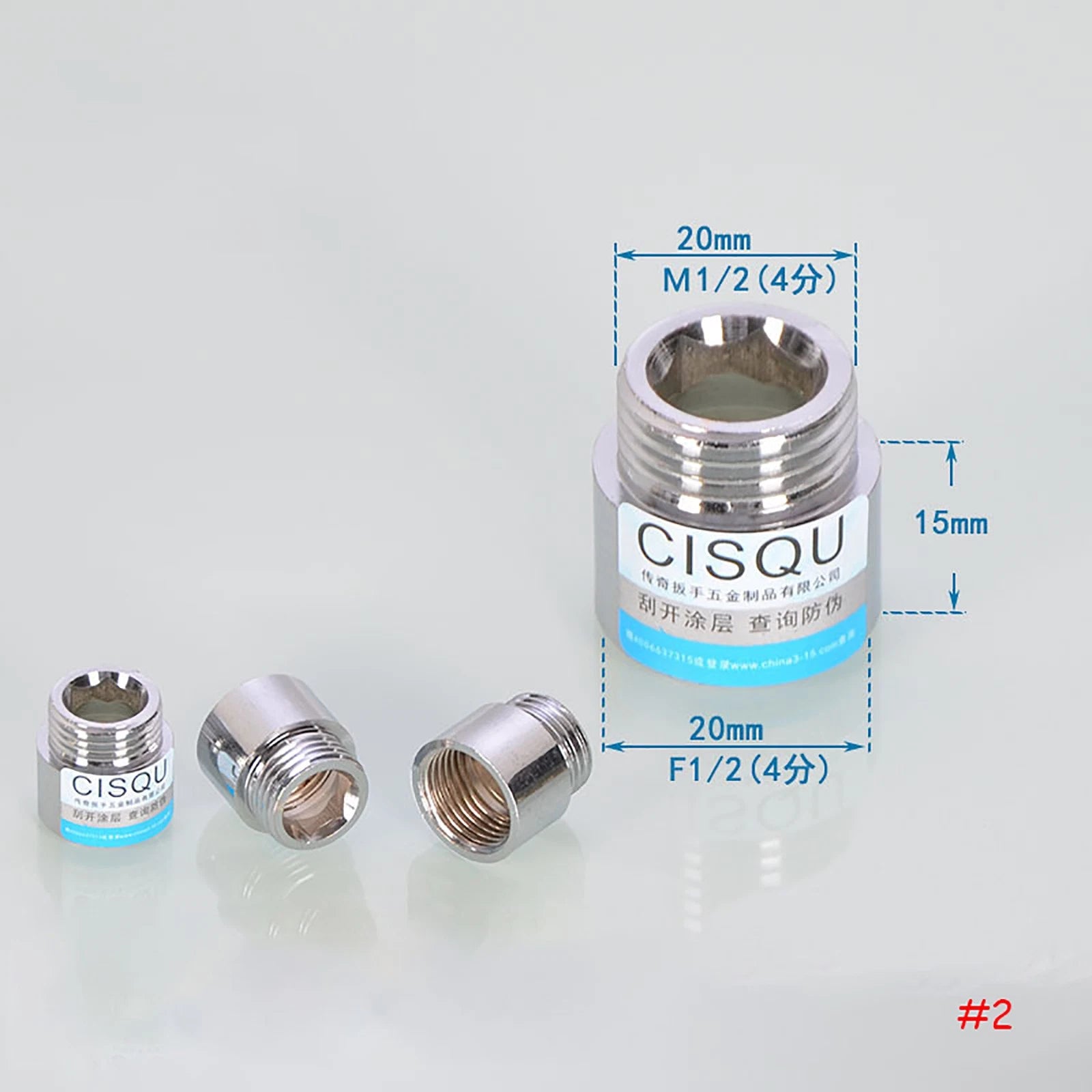 1/2" BSP Male-Female Brass Tap Extension Fitting | Threaded Pipe Connector