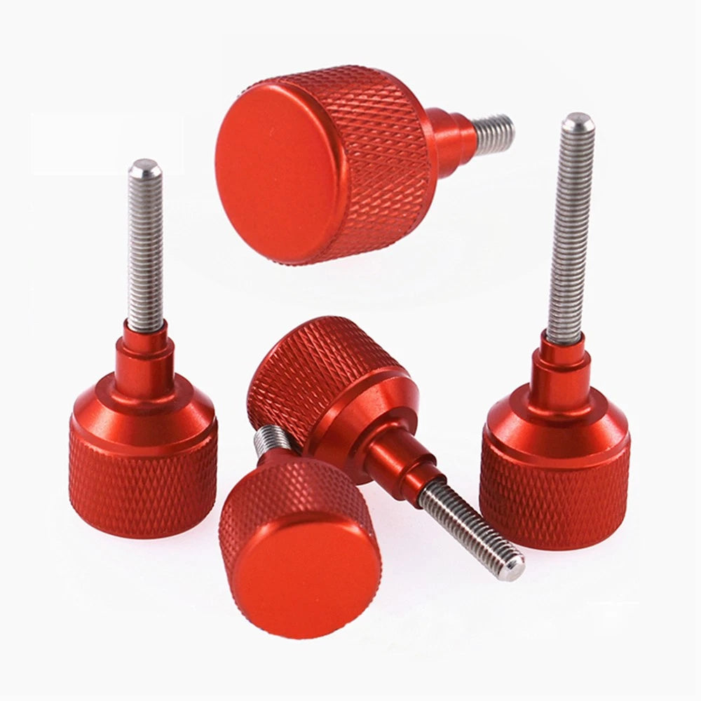 Aluminium + Stainless steel Knurled Thumb Screws M5 Thumbscrew Bolt 6-100mm Long