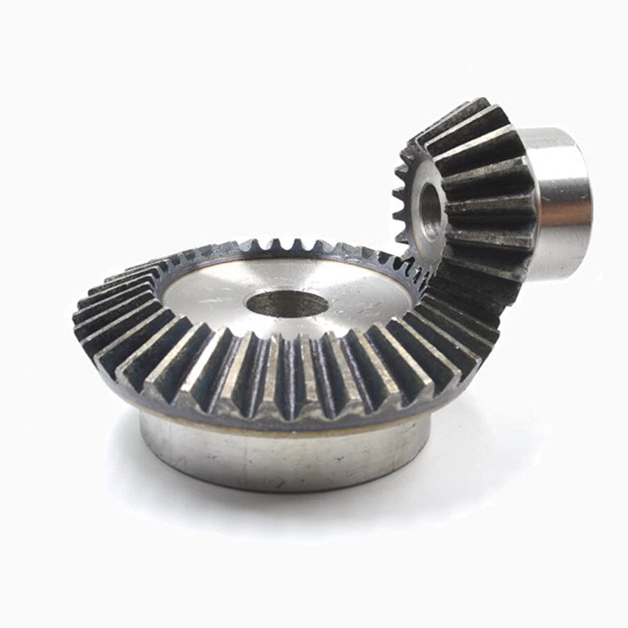 1/1.5/2/2.5/3 Mod Bevel Gear 1:2 15 Tooth - 54 Tooth Transmission Gears 90°Steel