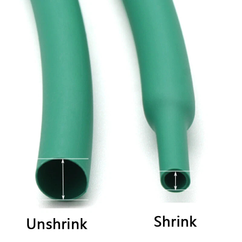 Green Heat Shrink Tubing 2:1 Ratio — Waterproof Wire Sleeving