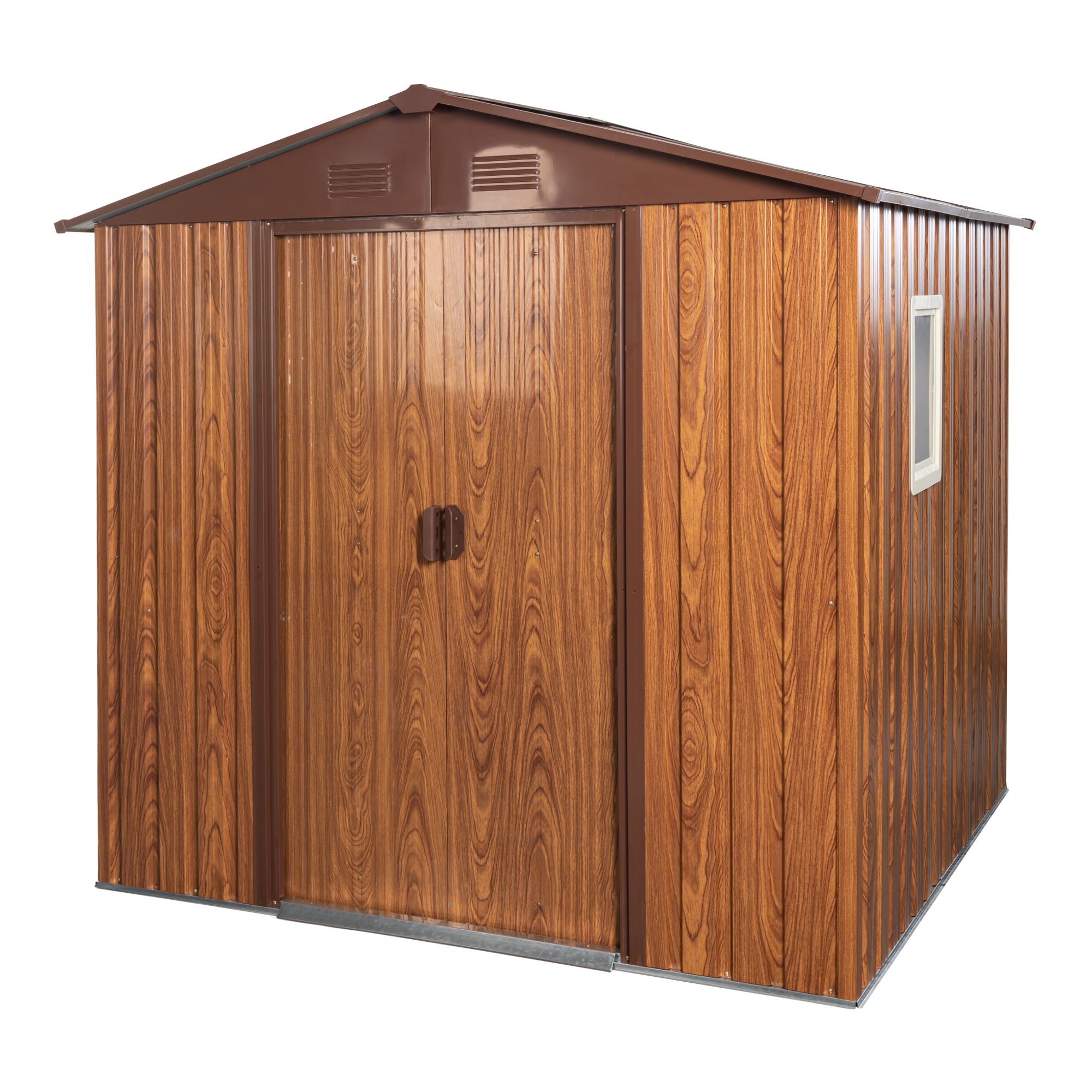 6ft x 6ft Outdoor Metal Storage Shed with Metal Foundation ,With window