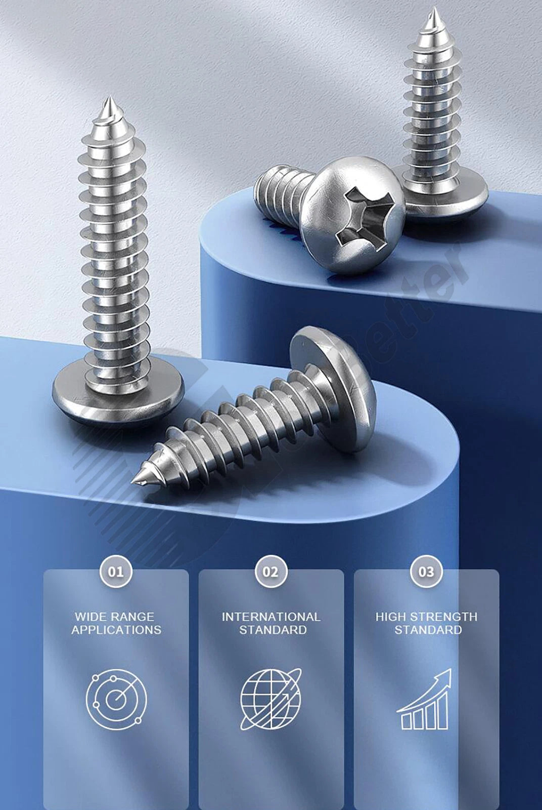 Button Head Screws M1.2~M2.6 A2 Stainless Steel Button Head Sheet Metal Screws