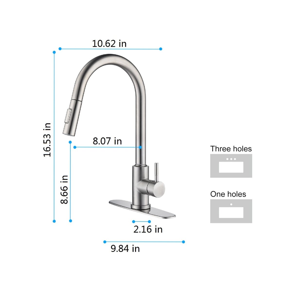 Touch Kitchen Faucet with Pull Down Sprayer Silver Black Gold - HomeDIYer