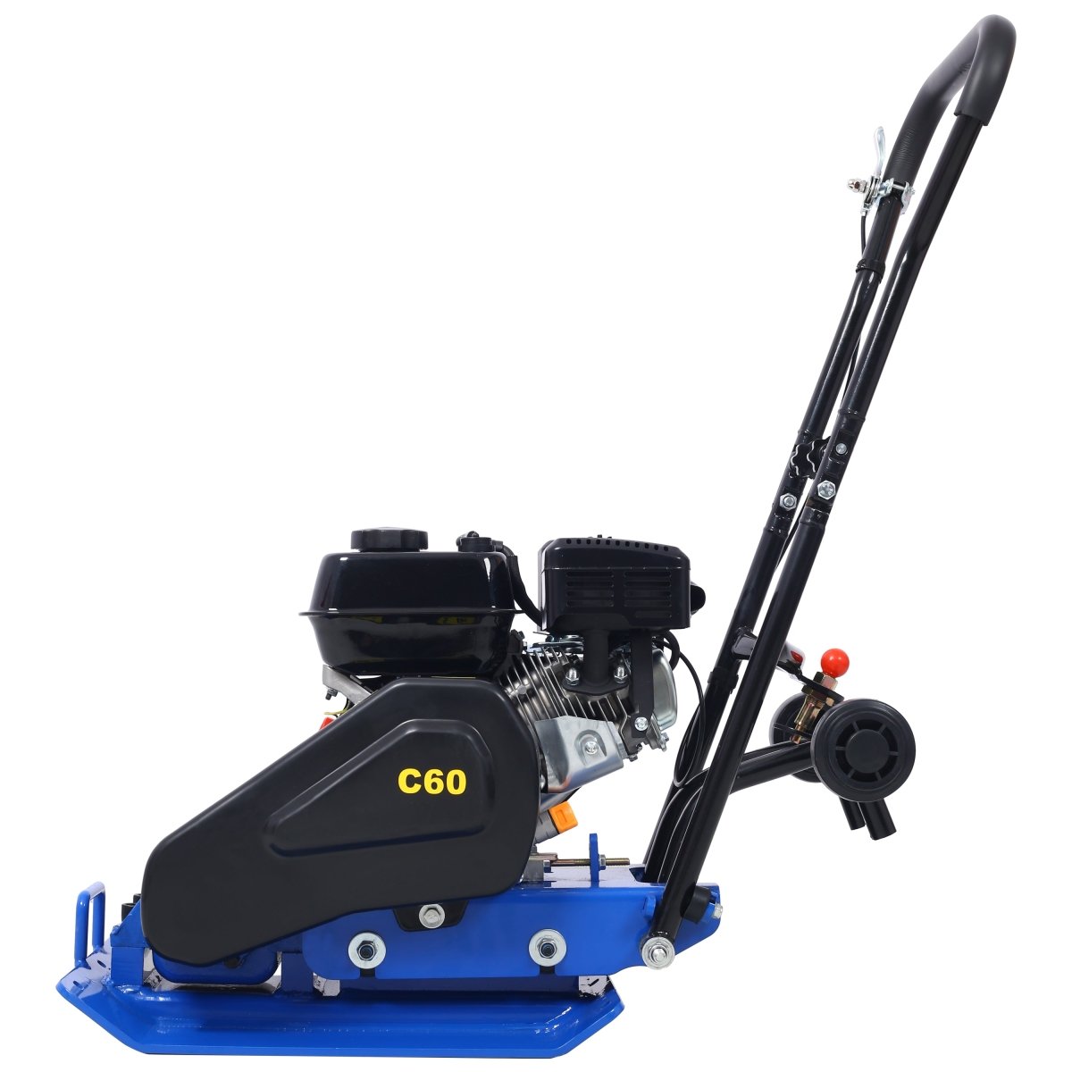 212cc 6.5HP 5600VPM Gas Vibration Compaction Force 20 x 14 inch Plate Compactor w/Built - in Wheel,EPA compliant - HomeDIYer