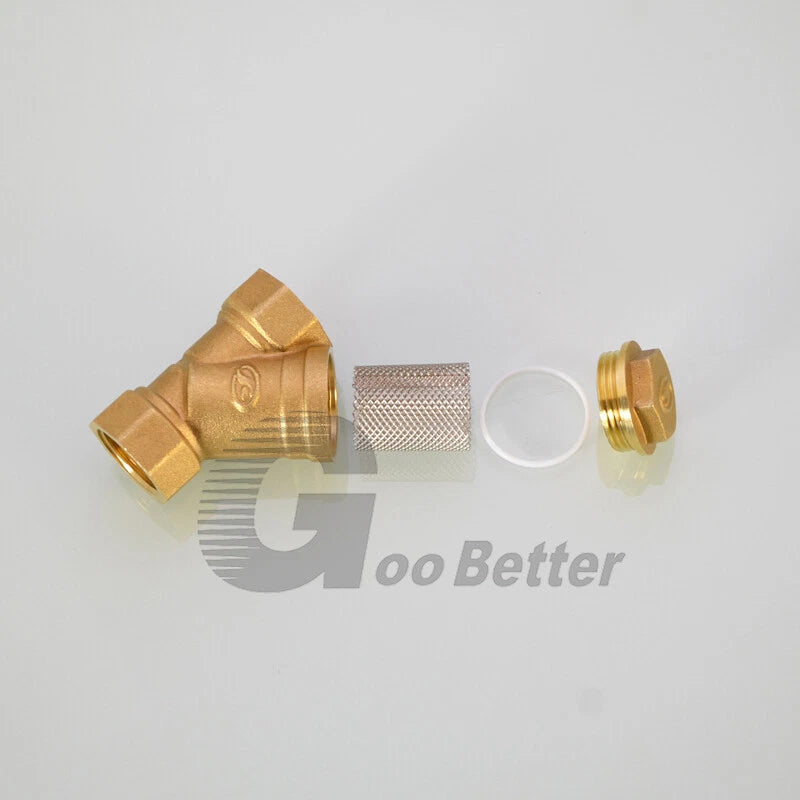 Brass Y Strainer Filter Adaptor — BSP Compression Inline Pipe Fitting 1/4" to 2"