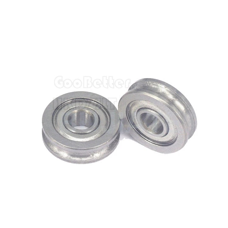 Metal U Groove Sealed Guide Wheel Pulley Rail Ball Bearing U604ZZ 604UU 3D