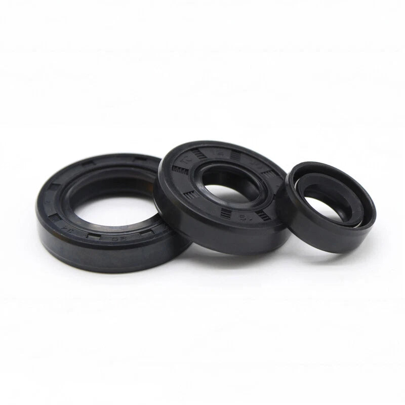TC Oil Seal NBR Double Lip Rotary Shaft Seal 5mm Thick — ID 8–40mm OD 17–70mm