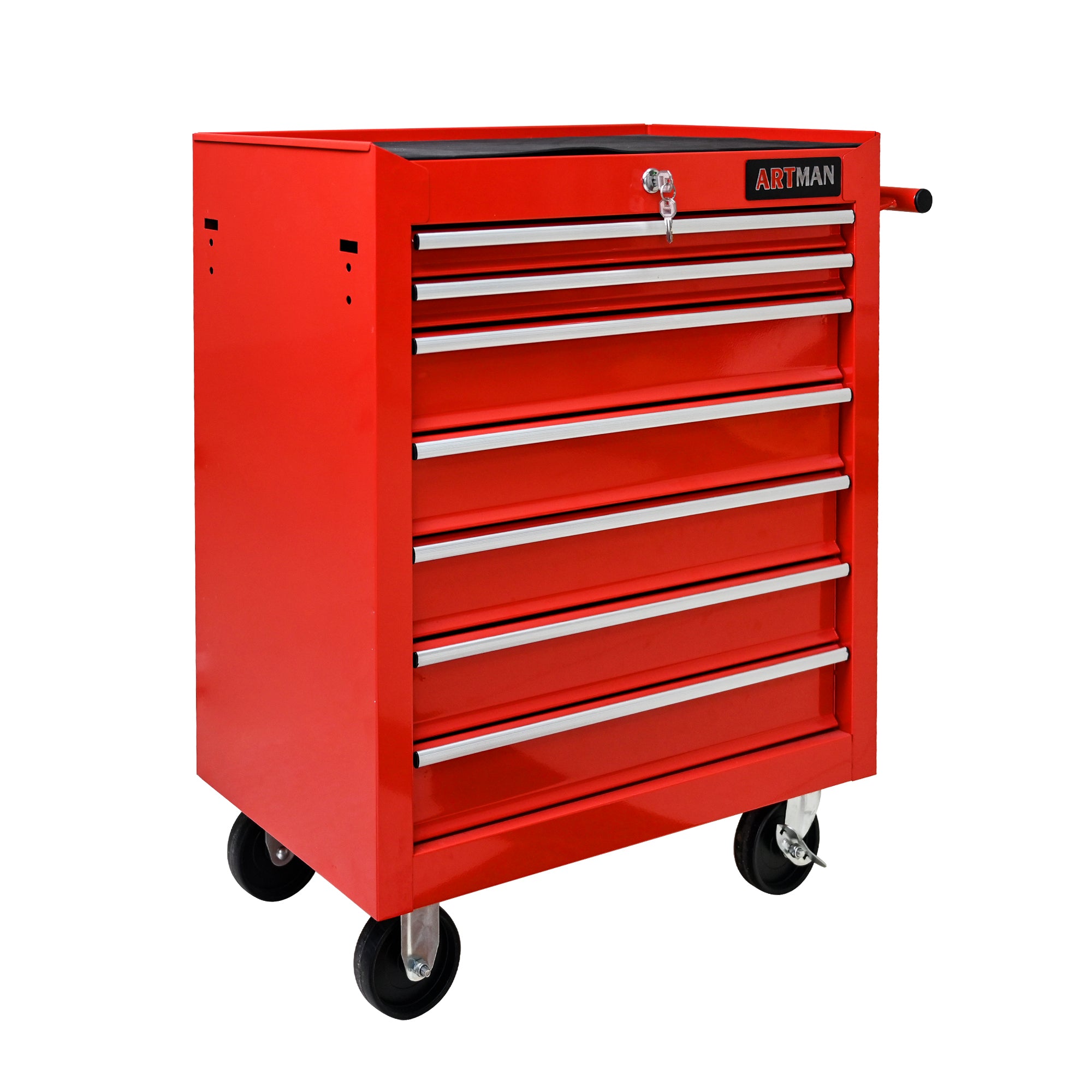 7-Drawer Multifunctional Tool Cart with Wheels – Red (ARTMAN)
