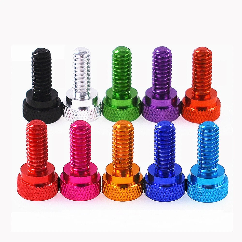 UNC 1/4 - 20 Aluminum Knurled Flat Thumb Screws 5/8" (16mm) – Low - Profile Hand Grip Bolts - HomeDIYer