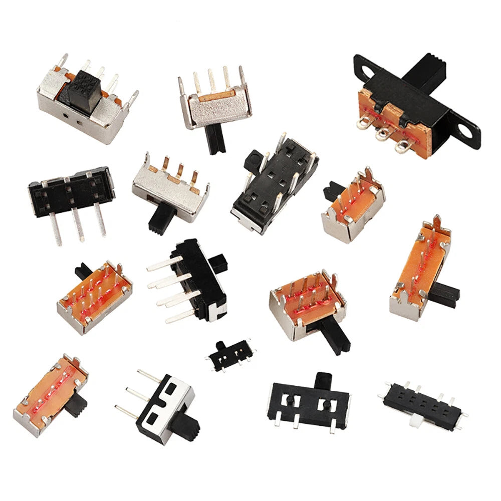 Miniature Slide Switch — SS SK MSK MSS Series, 2–8 Pin, Single/Double Row, PCB Mount