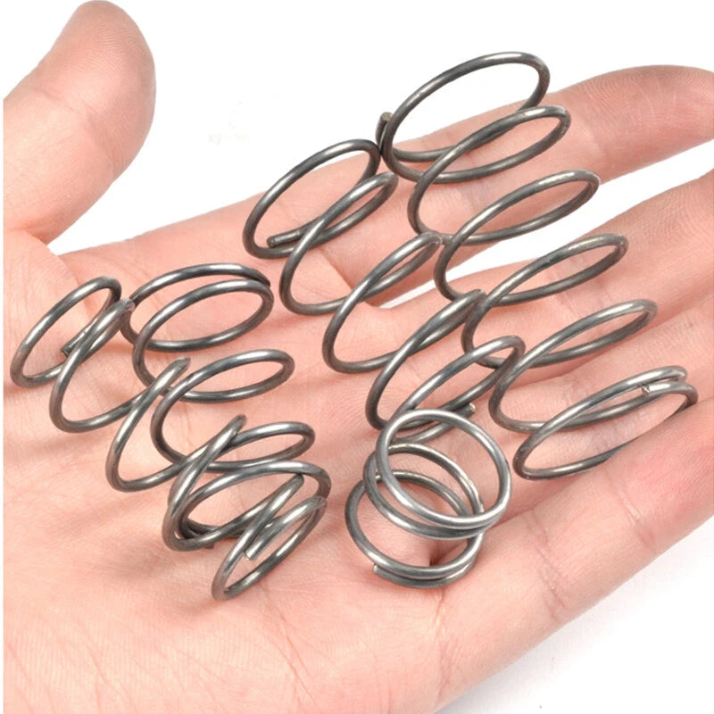 10Pcs Spring Steel Compression Pressure Springs 1.5mm Wire Diameter OD 13mm-30mm
