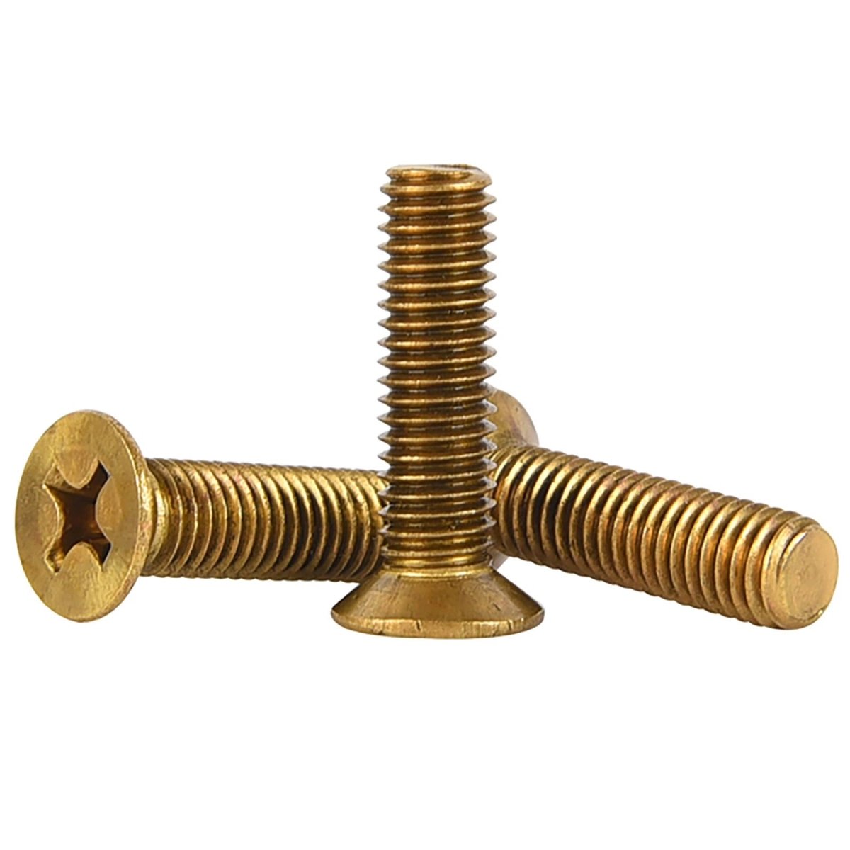 Brass Pozi Countersunk Machine Screws DIN 965 M2 - M8 Flat Head - HomeDIYer