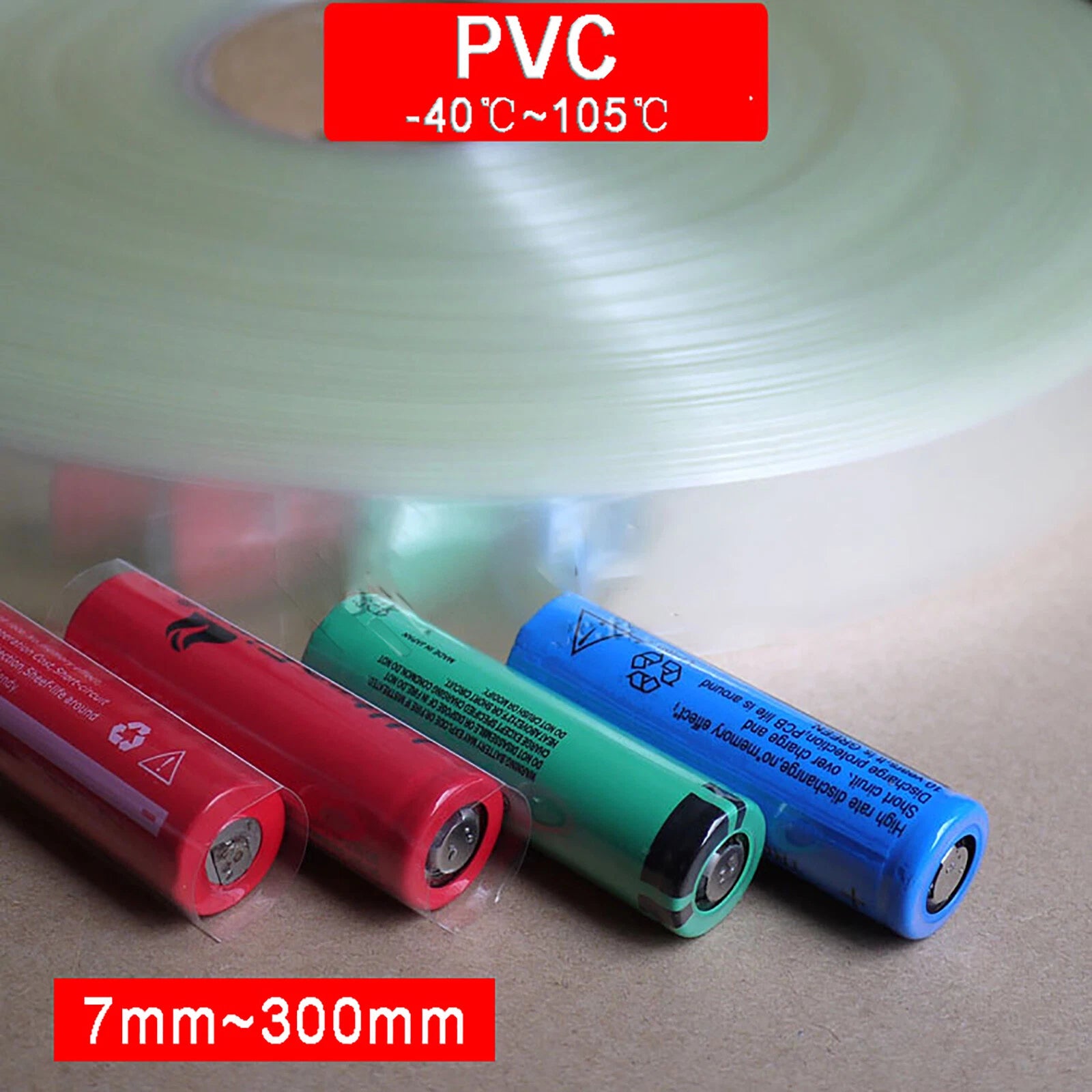 Clear PVC Heat Shrink Tubing — Transparent Wrap for RC Battery, LED & Wire (7mm–300mm Flat)