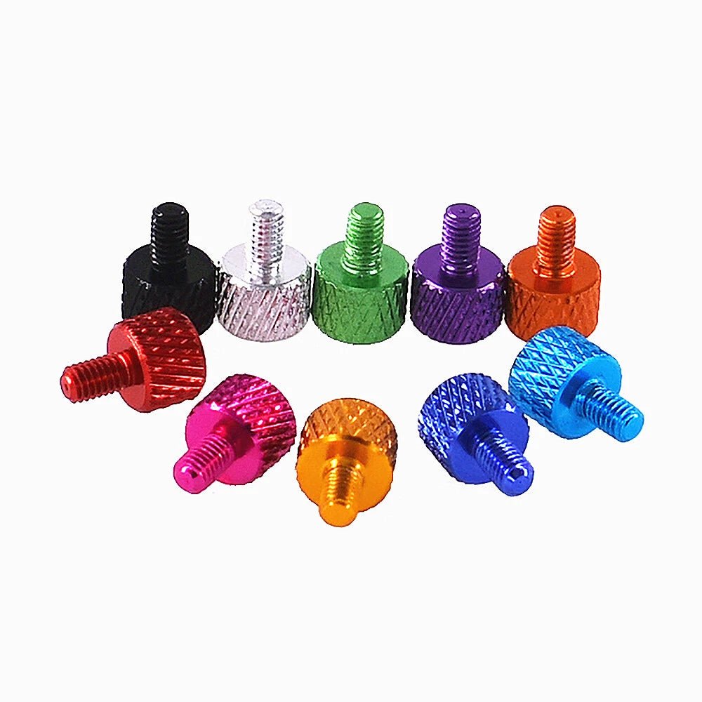 M3 Aluminum Alloy Knurled Thumb Screws PC Case Hand Grip Bolts丨Head Ø7*5⁄Ø5*5 - HomeDIYer