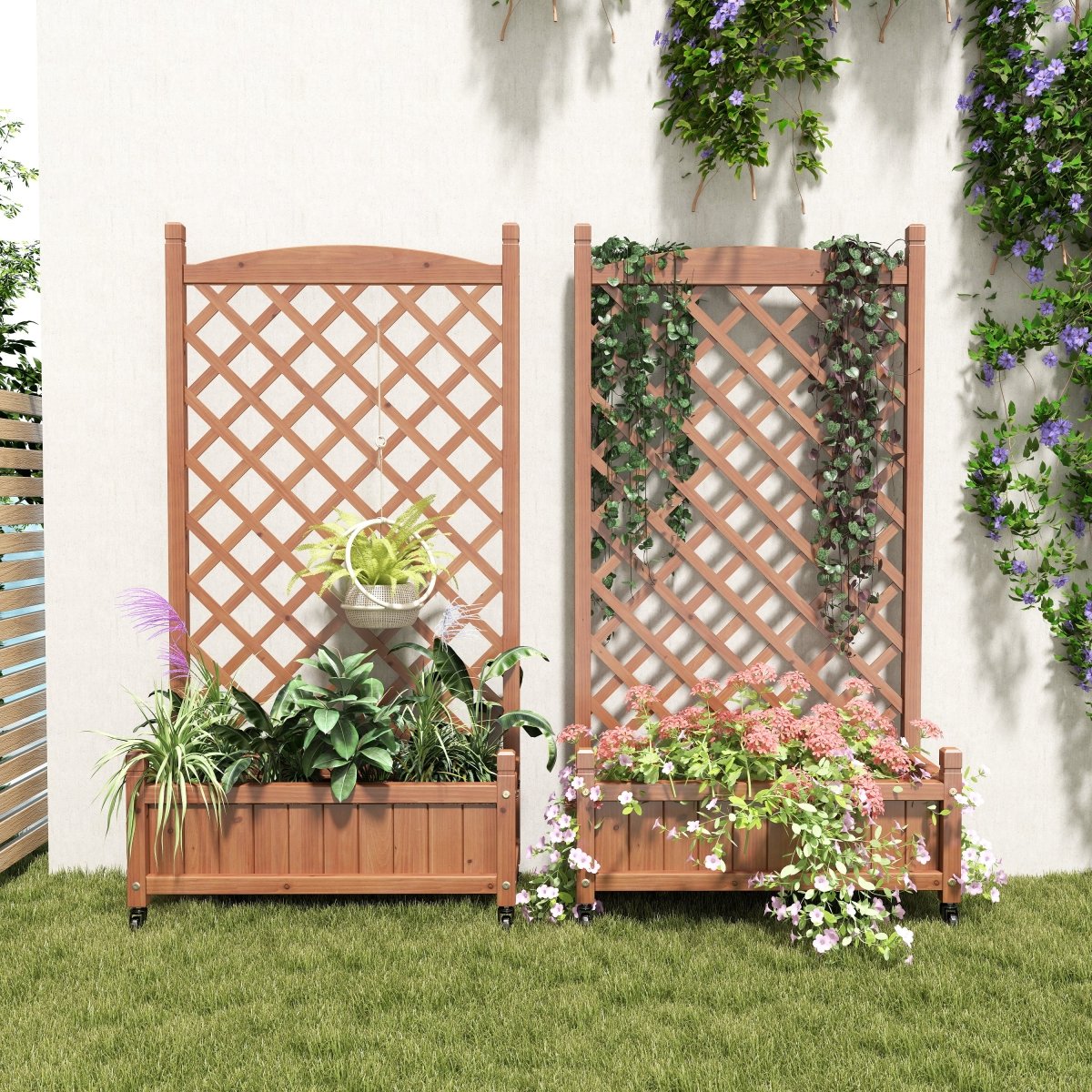 Raised Garden Bed with Legs, Elevated Wooden Planter Box for Outdoor Plants Flowers Fruits Vegetable Herb Growing - HomeDIYer