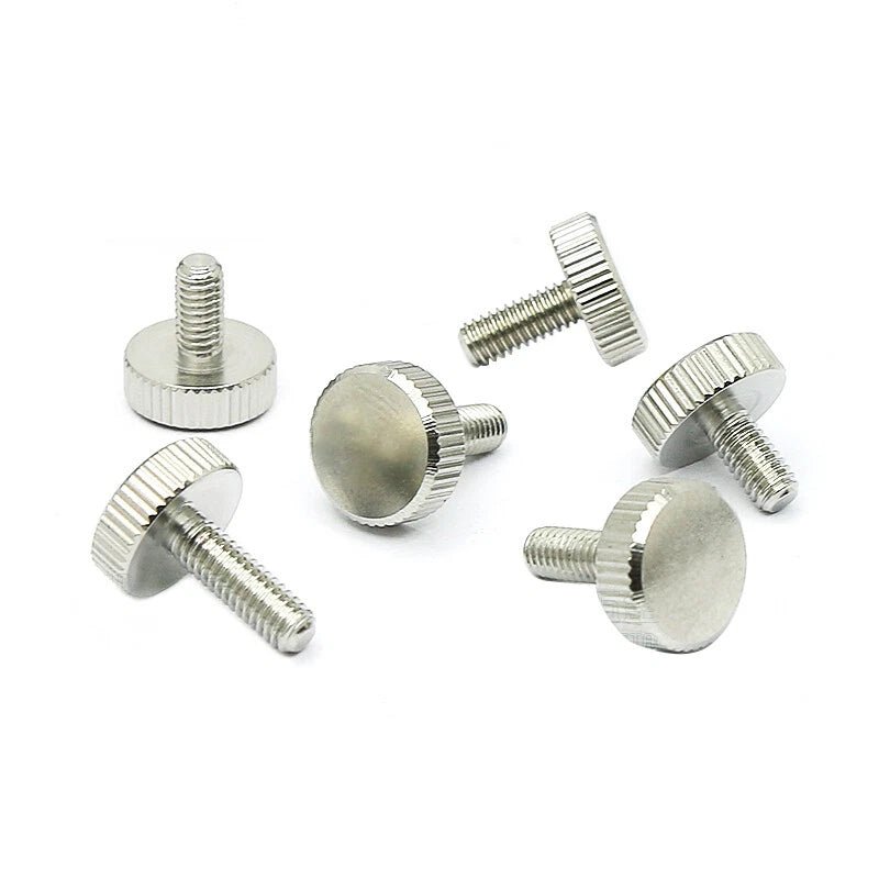 303 Stainless Steel Knurled Thumb Screws M3 — Thin Head, Multiple Lengths - HomeDIYer