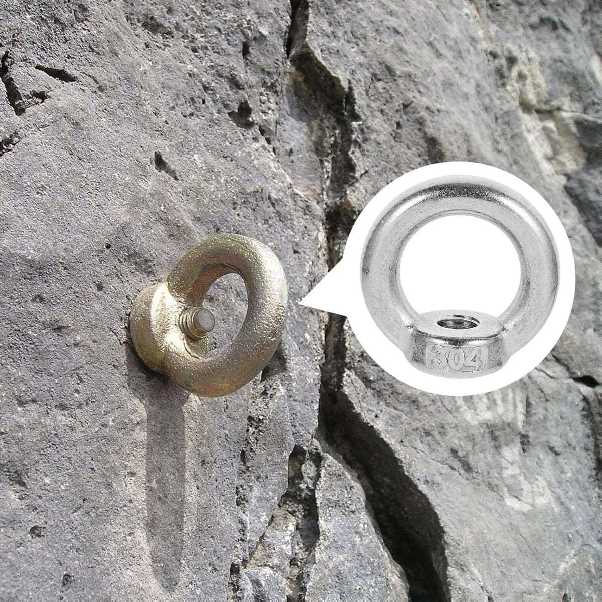 A2 Stainless Steel Eye Nuts & Eye Bolts — Lifting Ring Screws M3 to M42 - HomeDIYer